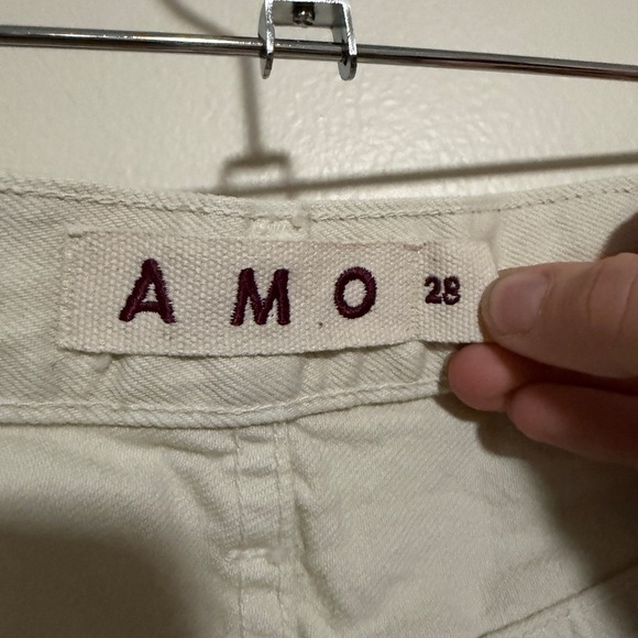 AMO Billie wide straight jean in Sandstone - organic cotton high mid rise sz 28 - Picture 11 of 11